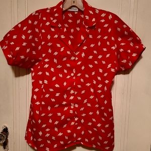 Vintage Red Blouse S/M